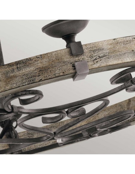 rustik design lysekrone