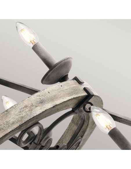 rustik design lysekrone