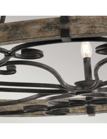 rustik design lysekrone