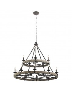 rustik design lysekrone