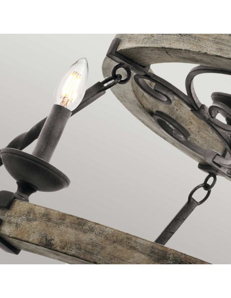 rustik design lysekrone