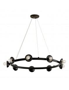 moderne sort design lysekrone
