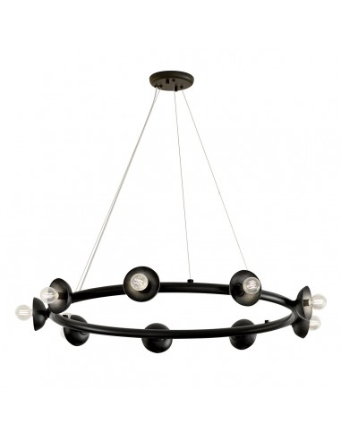 moderne sort design lysekrone