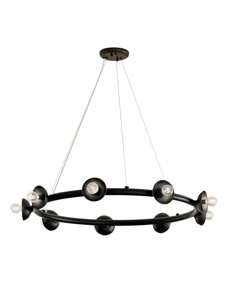 moderne sort design lysekrone