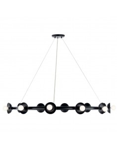moderne sort design lysekrone 2