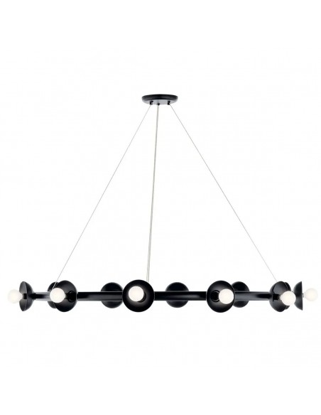 moderne sort design lysekrone