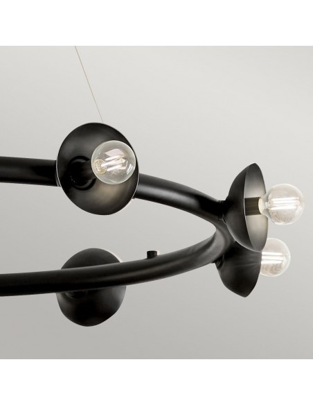 moderne sort design lysekrone