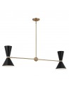 PHIX Langbordspendel i stål 130,3 x 21,8 cm 4 x E27 - Sort/Champagne bronze