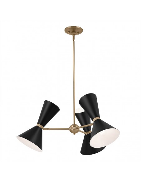 moderne sort design lysekrone