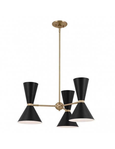 moderne sort design lysekrone
