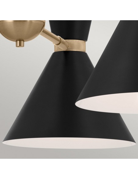 moderne sort design lysekrone