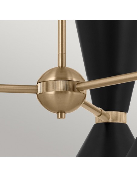 moderne sort design lysekrone