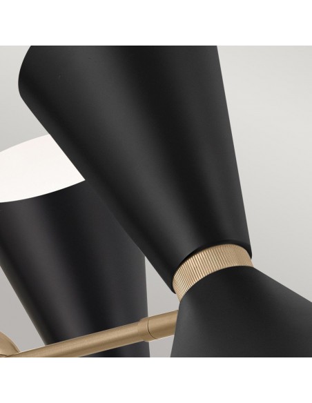 moderne sort design lysekrone
