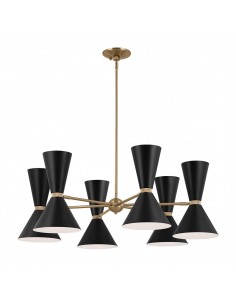 moderne sort design lysekrone