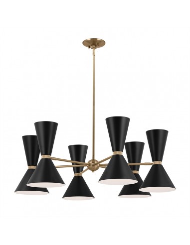 moderne sort design lysekrone