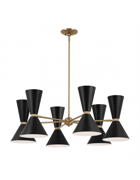 moderne sort design lysekrone