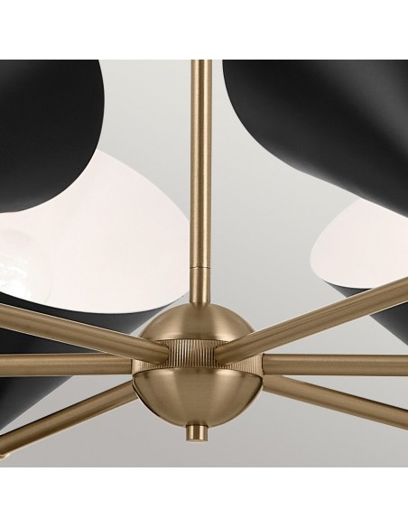 moderne sort design lysekrone