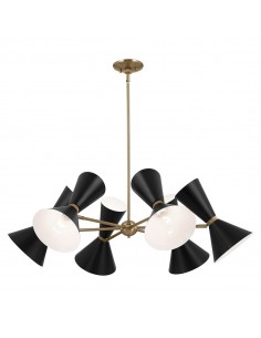 moderne sort design lysekrone 2