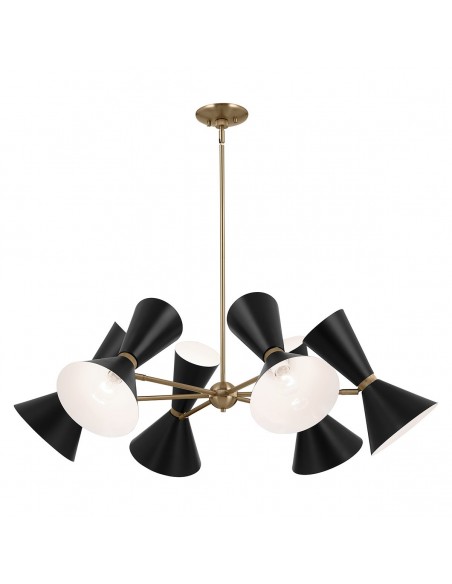 moderne sort design lysekrone