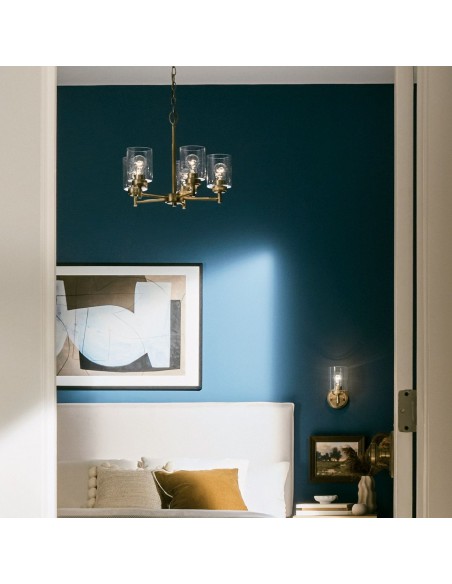 moderne design lysekrone messing