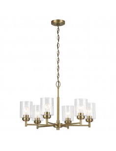 moderne design lysekrone messing