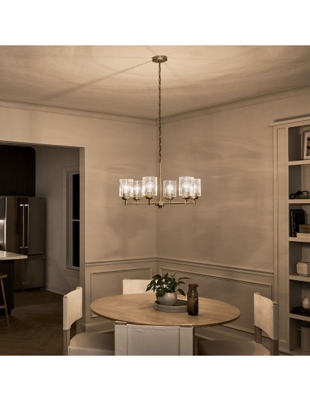 moderne design lysekrone messing