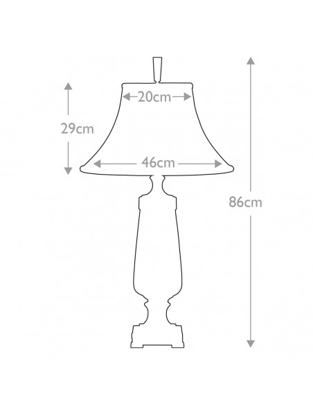 Bordlampe keramik