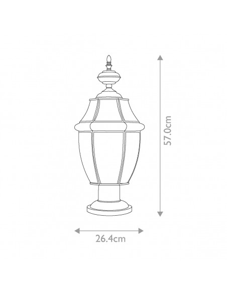 Bedlampe led udendørslamper gammel stil klassiske sokkellamper halvmur messing