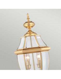 Bedlampe led udendørslamper gammel stil klassiske sokkellamper halvmur messing 2