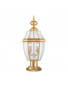 Bedlampe led udendørslamper gammel stil klassiske sokkellamper halvmur messing