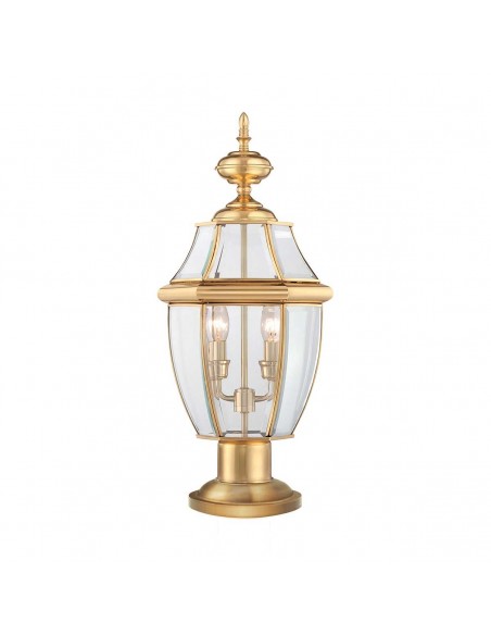 Bedlampe led udendørslamper gammel stil klassiske sokkellamper halvmur messing