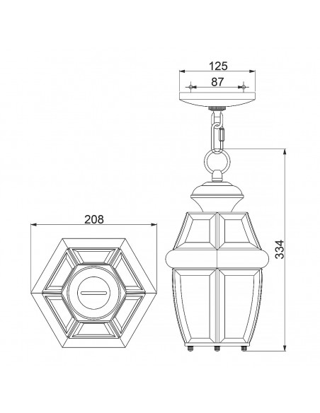 loftlampe udendørslamper gammel stil klassiske messing lanterne loftlanterne