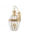 NEWBURY Udendørs væglampe i messing og glas H53,1 cm 2 x E14 - Lakeret poleret messing/Klar