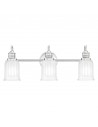 SWELL Badeværelselampe i stål og glas B61 cm 3 x G9 LED - Poleret krom/Frostet