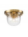 WHISTLING Badeværelselampe i stål og glas Ø33 cm 3 x E277 - Børstet messing/Klar