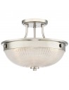 MANTLE Plafond i stål og glas Ø32,7 cm 2 x E27 - Sølv/Prisme