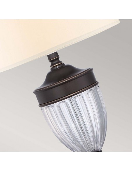 Bordlampe glas høj stor