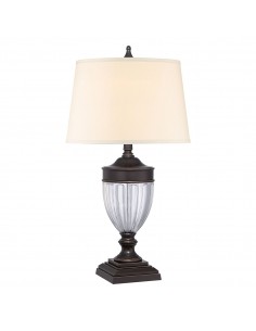 Bordlampe glas høj stor