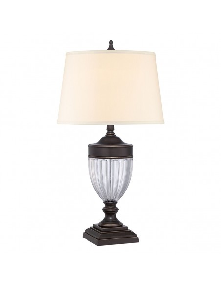 Bordlampe glas høj stor
