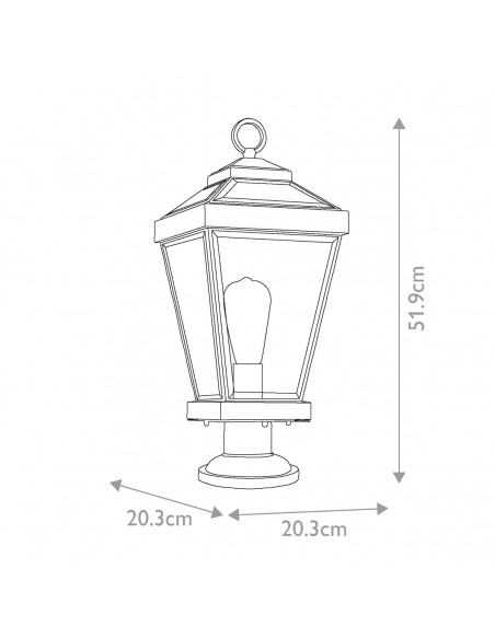 Bedlampe led udendørslamper gammel stil klassiske sokkellamper halvmur