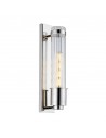 WELLINGTON Badeværelselampe i stål og glas H40 cm 1 x E27 GS1071 LED - Poleret krom/Klar rillet