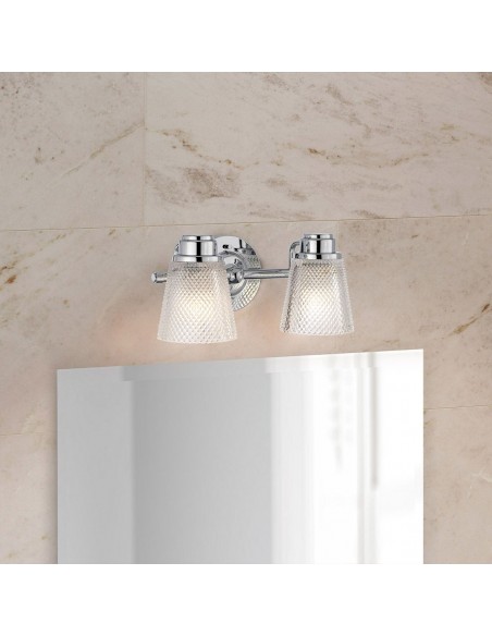 badeværelseslampe væg led krom moderne design spejl