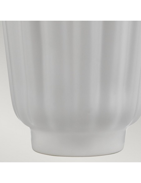 Bordlampe hvid keramik høj stor