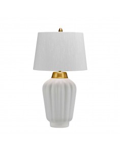Bordlampe hvid keramik høj stor 2