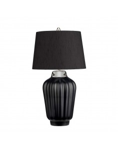 Bordlampe sort keramik høj stor 2