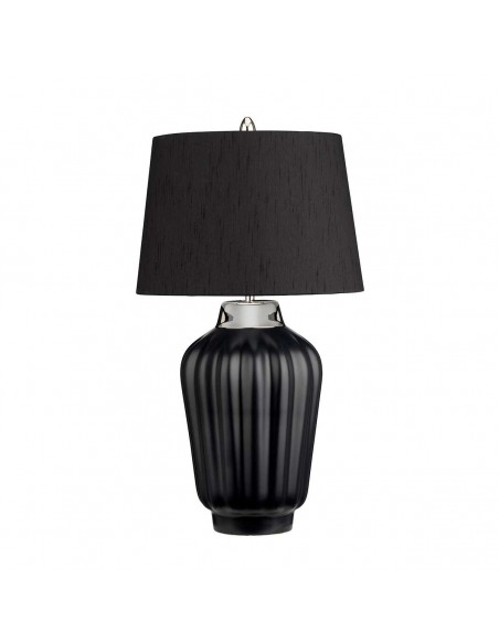 Bordlampe sort keramik høj stor
