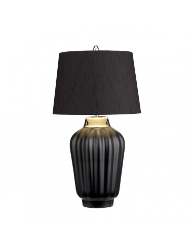 Bordlampe sort keramik høj stor