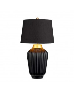 Bordlampe sort keramik høj stor