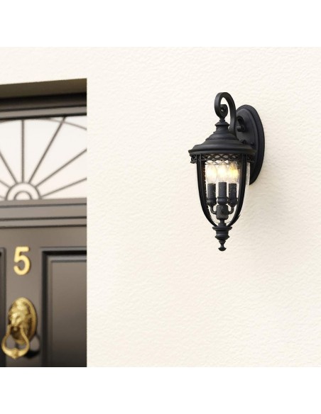 væglampe udendørslamper gammel stil klassisk udendørs lamper sort e14