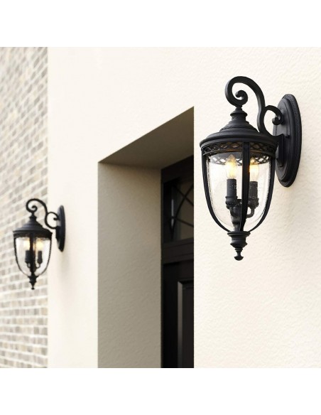 væglampe udendørslamper gammel stil klassisk udendørs lamper sort e14
